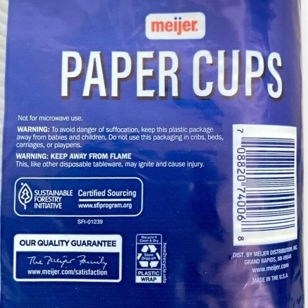 Disposable Cups Small 3 oz. Paper Cups 200 Count NEW Bathroom Bath MADE IN USA